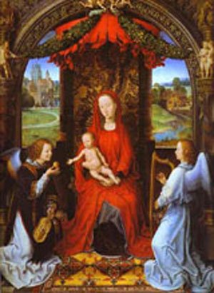 Madonna And Child With Two Angels