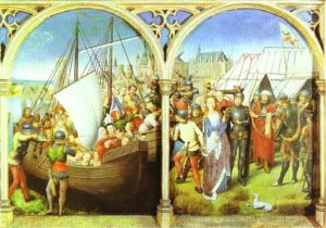 The Martyrdom Of St Ursulas Companions And The Martyrdom Of St Ursula From The Shrine Of St Ursula Consecrated In 1489