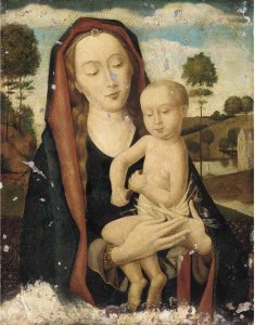 The Virgin and Child in a landscape