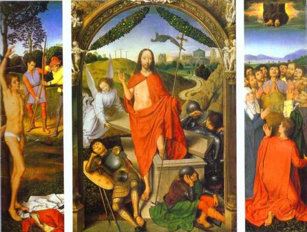 Triptych of the Resurrection The Resurrection (centre) The Martyrdom of St. Sebastian (left) and The Ascension (right)