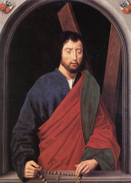 St Andrew (left wing of a diptych, reverse) 1490s