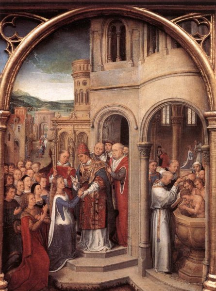 St Ursula Shrine- Arrival in Rome (scene 3) 1489