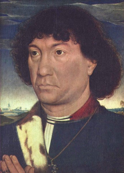 Portrait of a Man at Prayer before a Landscape c. 1480