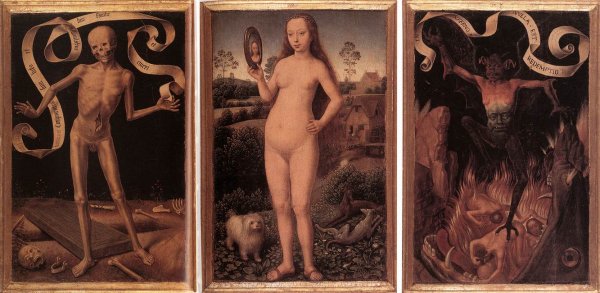 Triptych of Earthly Vanity and Divine Salvation (front) c. 1485